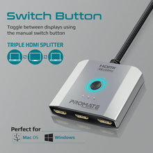 Load image into Gallery viewer, Promate 4k High Resolution 3-in-1 Hdmi Switch
