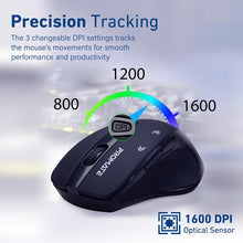 Load image into Gallery viewer, Promate EZGrip™ Ergonomic Wireless Mouse
