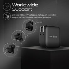 Load image into Gallery viewer, Promate 100W Power Delivery GaNFast™ Charger with Quick Charge 3.0
