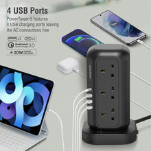 Load image into Gallery viewer, promate 16-in-1 Multi-Socket Surge Protected Power Tower
