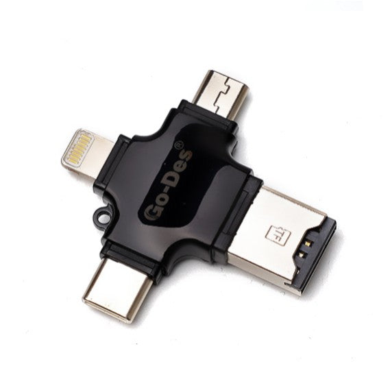 Earldom All-in-1 Multi-function External Card Reader Black/silver