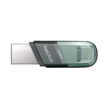 Load image into Gallery viewer, Sandisk OTG Flash Drive iXpand Flip with USB 3.1 and Lightning Connection

