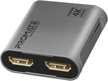 Load image into Gallery viewer, Promate HDMI Splitter with Ultra HD 4k 60Hz Resolution, Dual HDMI Ports and Compact Design, MediaSplit-C2
