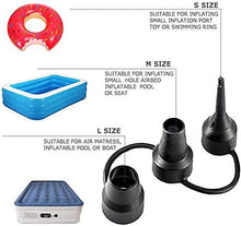 Load image into Gallery viewer, Portable Air Mattress Pump,Quick-Fill Electric Air Pump With 3 Nozzles
