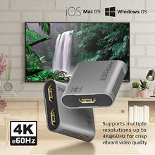 Load image into Gallery viewer, Promate HDMI Splitter with Ultra HD 4k 60Hz Resolution, Dual HDMI Ports and Compact Design, MediaSplit-C2
