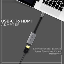 Load image into Gallery viewer, Promate High Definition USB-C to HDMI Adapter
