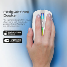 Load image into Gallery viewer, Promate 2.4GHz Wireless Ergonomic Optical Mouse with LED Rainbow Lights

