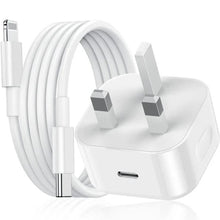 Load image into Gallery viewer, N York Usb 20w Type C To Lighting With Wall Charger
