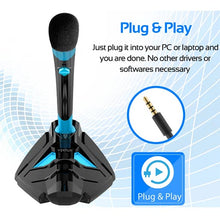Load image into Gallery viewer, VERTUX STREAMER-4 UNIVERSAL DIGITAL STEREO 3.5MM DESKTOP GAMING MICROPHONE
